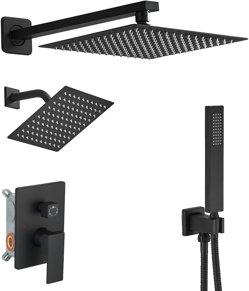 YCAIKOI Matte Black Shower Systems