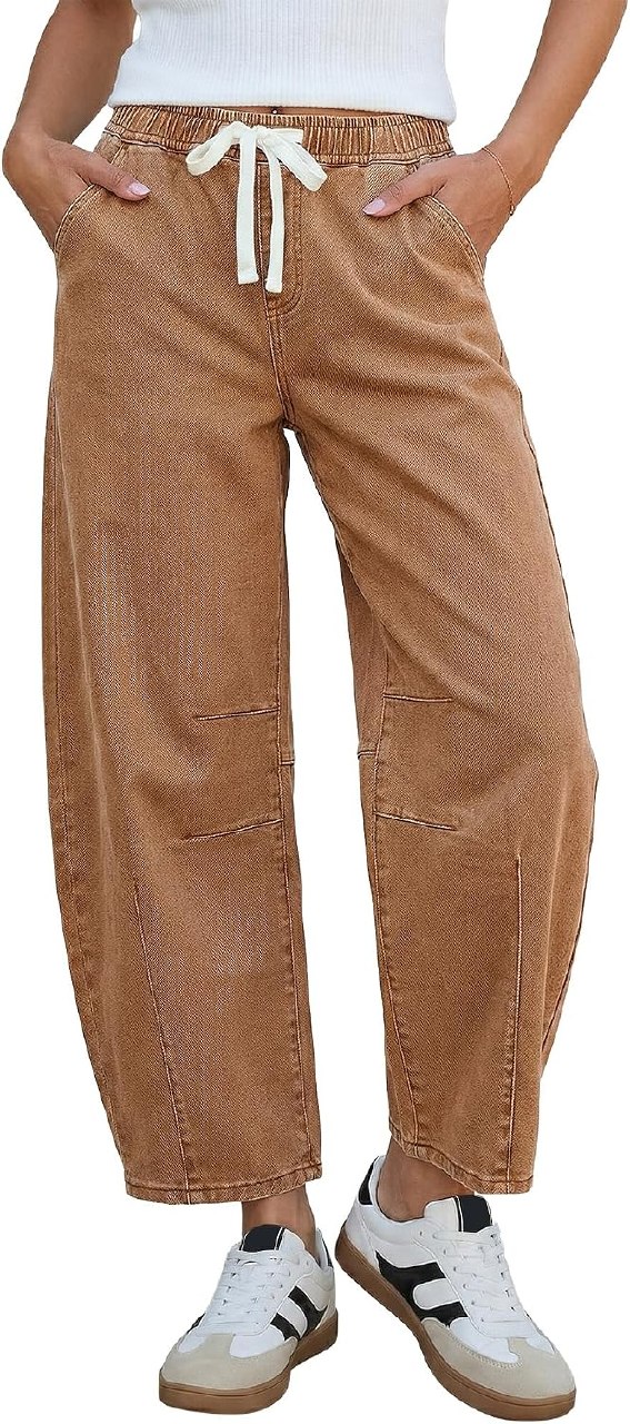 GRAPENT Barrel Crop Jeans