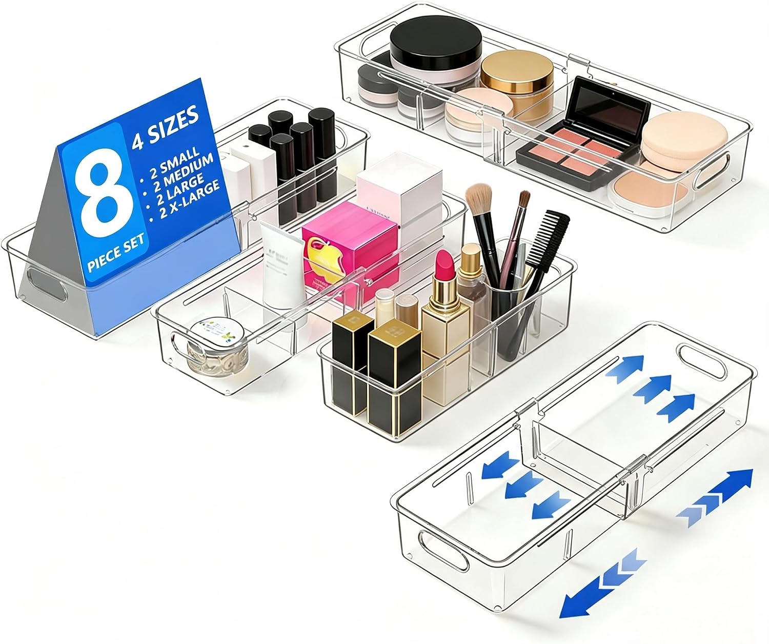Expandable Drawer Organizers with Dividers