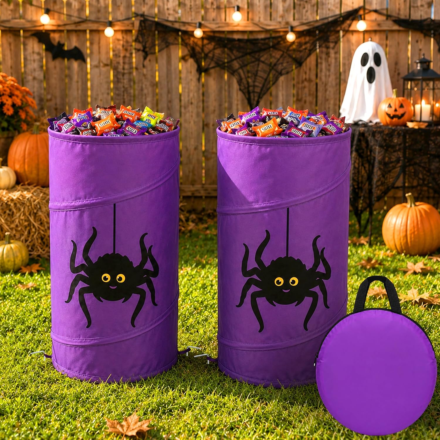 Halloween Spider Candy Buckets