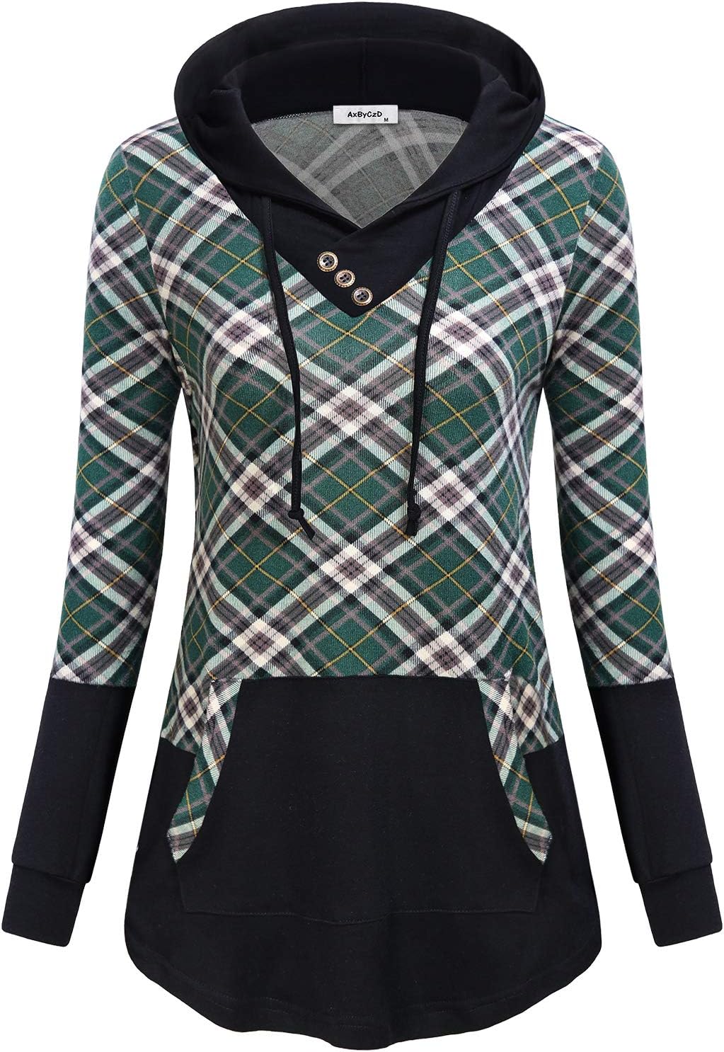 AxByCzD Plaid Hoodies