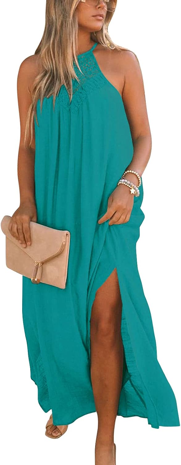 FARORO Sleeveless Boho Maxi Dresses