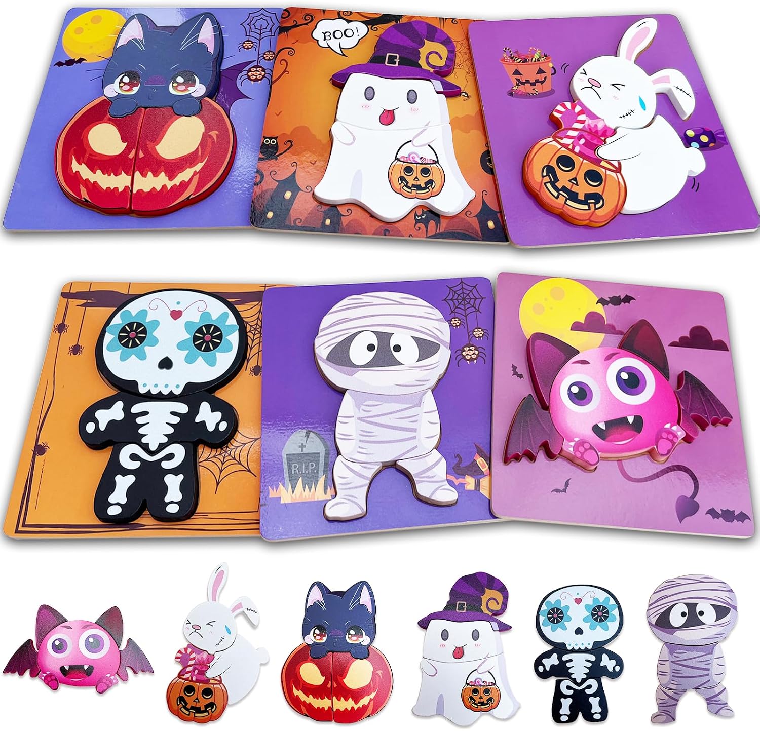 Wooden Halloween Puzzles
