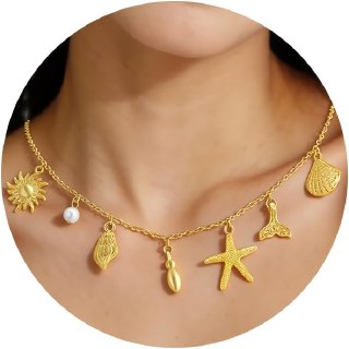 Gold Plated Shell Necklaces
