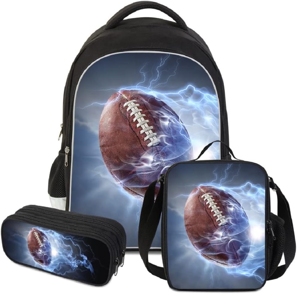 3-Piece Football Backpack Sets