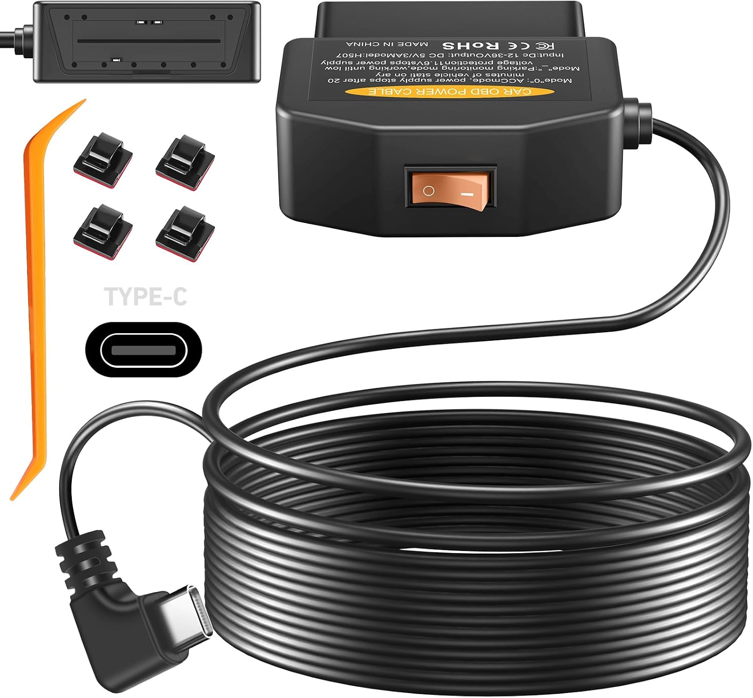OBD Dash Cam Power Cables