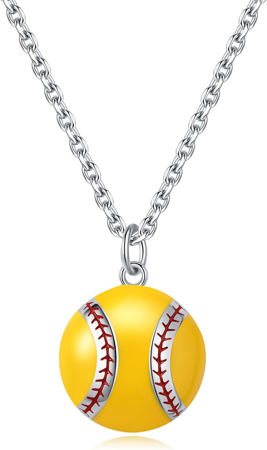 Vekoliry Softball Pendant Necklaces