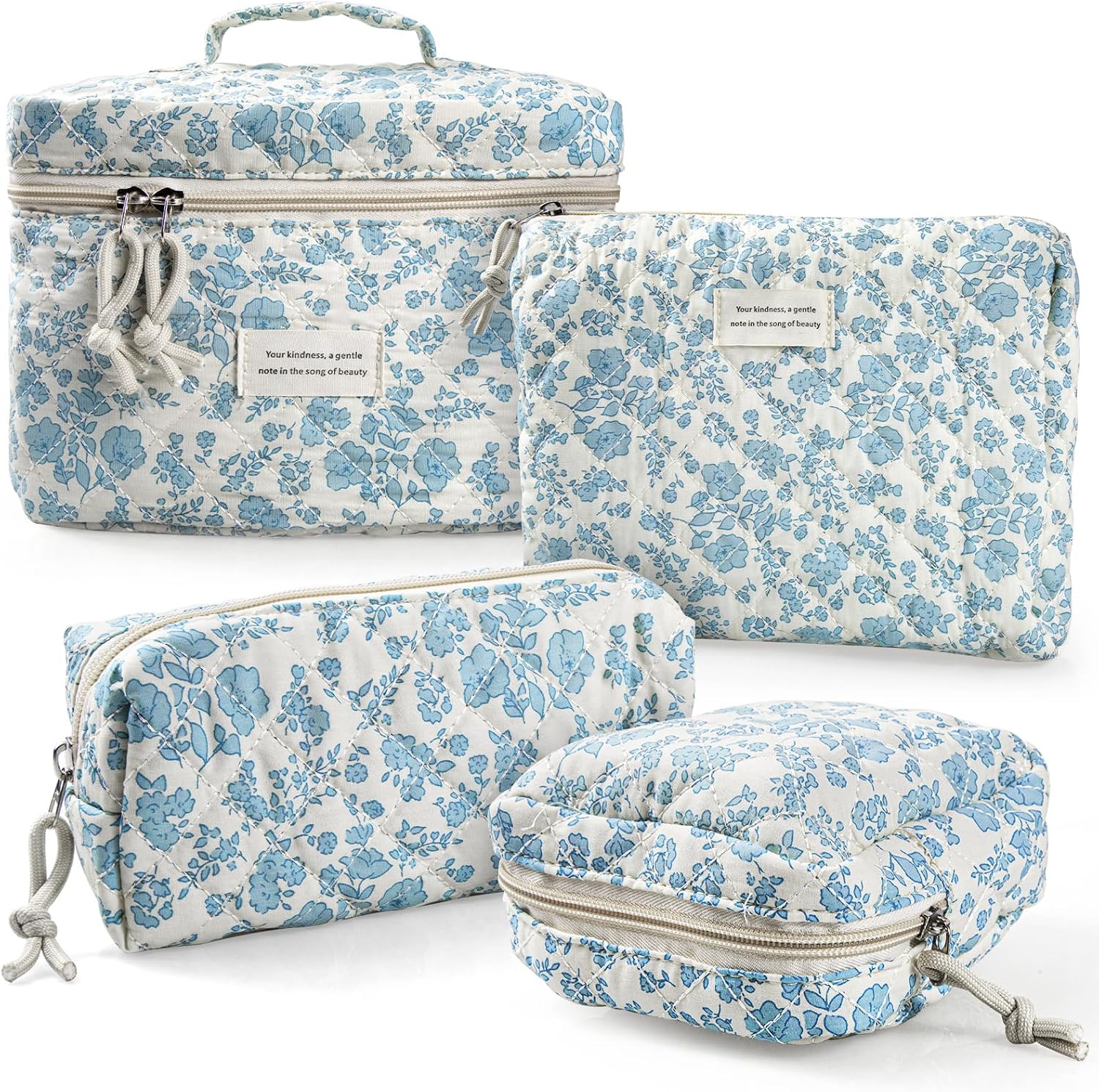 Large Quilted Makeup Bags