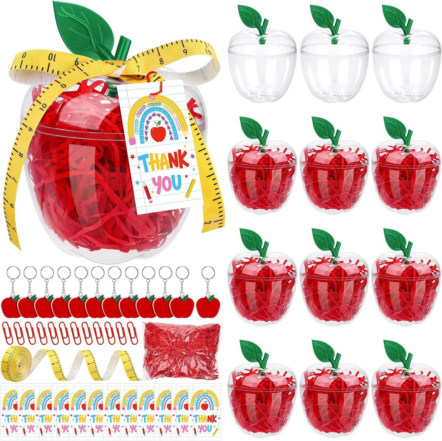Aneco 12 Set Teacher Appreciation Gifts Back to School Apple Container