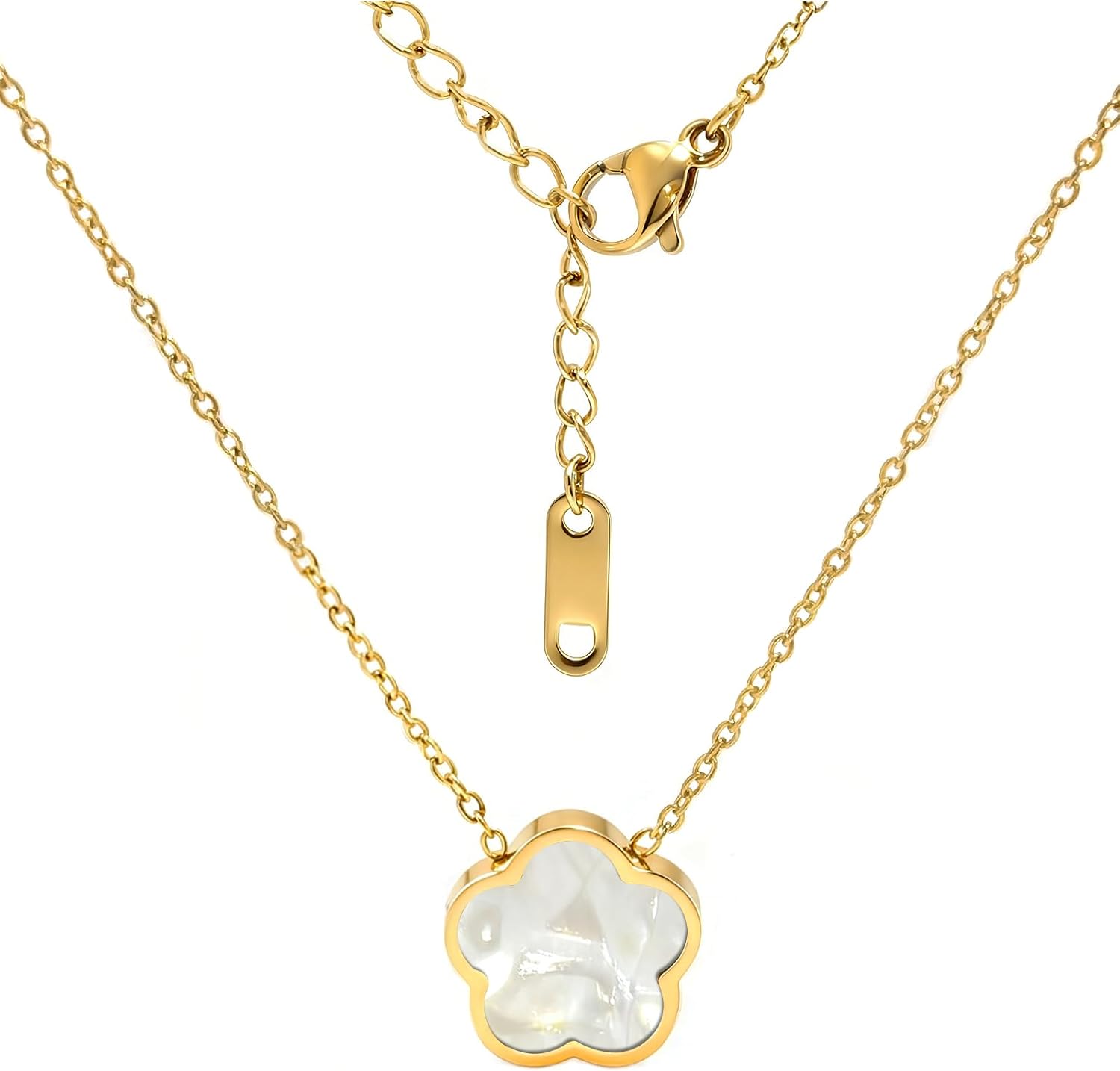 Aimétte Monette Clover Necklace 18K Gold Plated Pendant Necklaces for Women