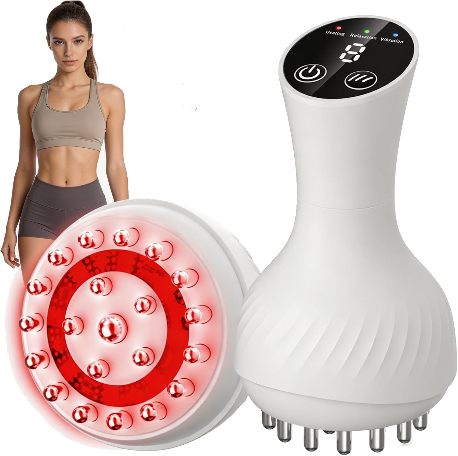 altoance Lymphatic Drainage Massager & Anti Cellulite Massage Tool, Lymphatic Massager,Helps Reduce Stretch Marks & Cellulite,for Belly, Arms & Legs,Body Sculpting Machine with Heat & Vibration