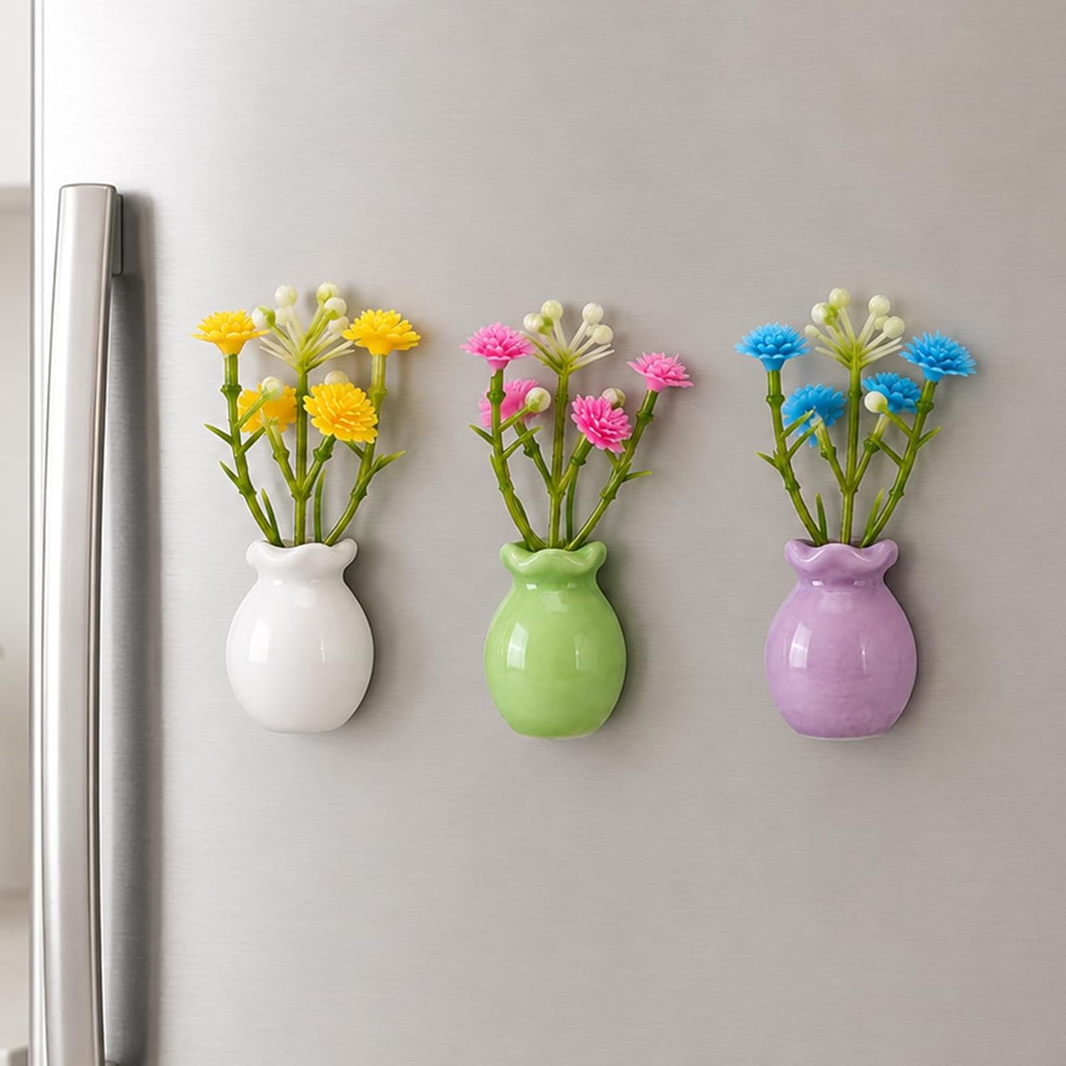 Mini Ceramic Vase Magnets