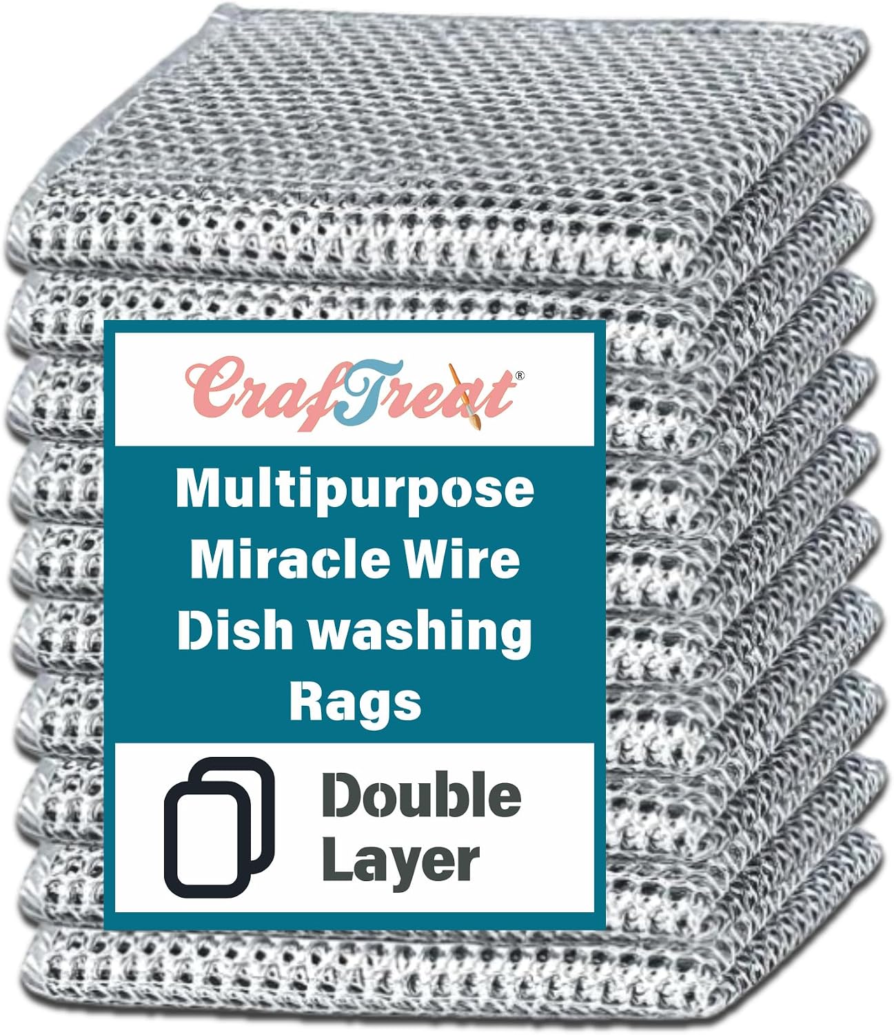 CrafTreat Non-Scratch Wire Dishcloths