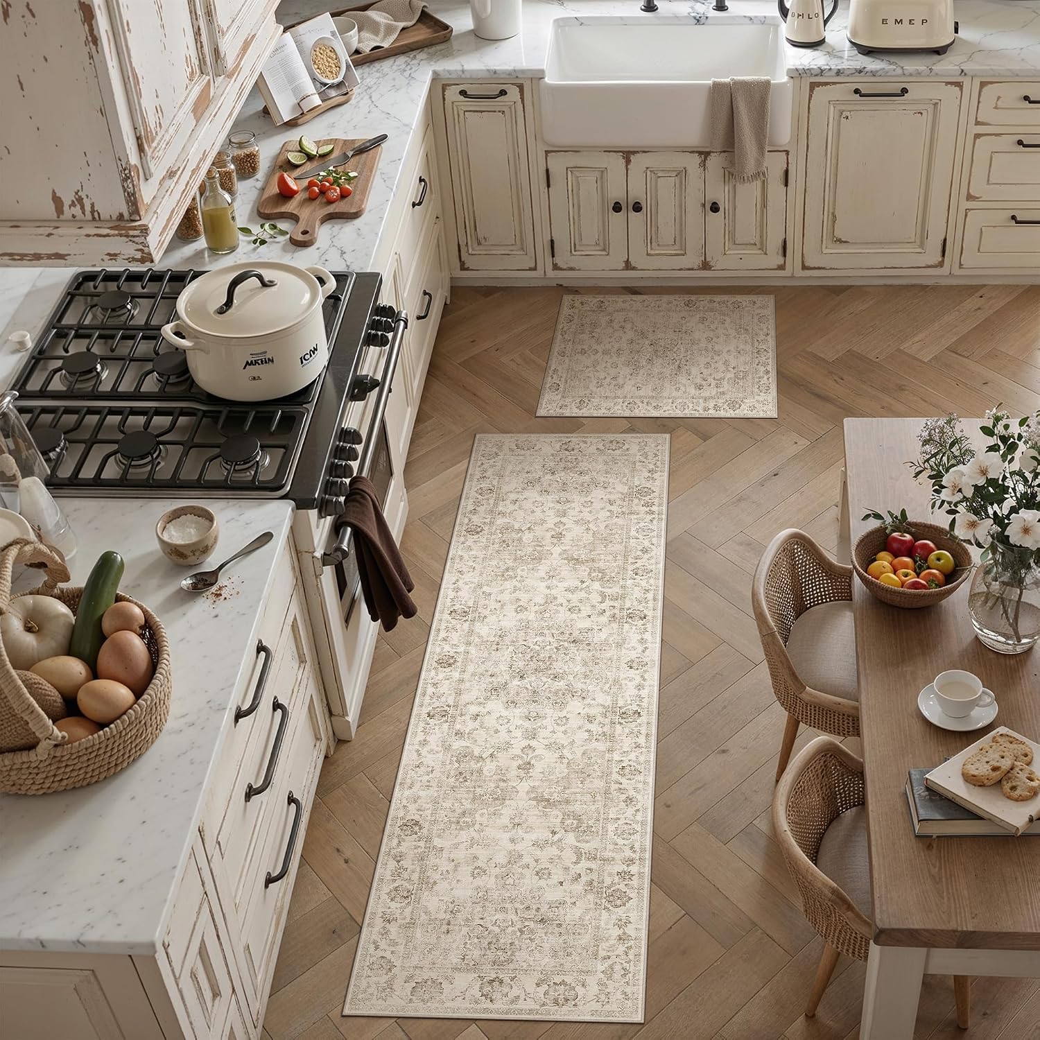 WondRg Beige Kitchen Rugs