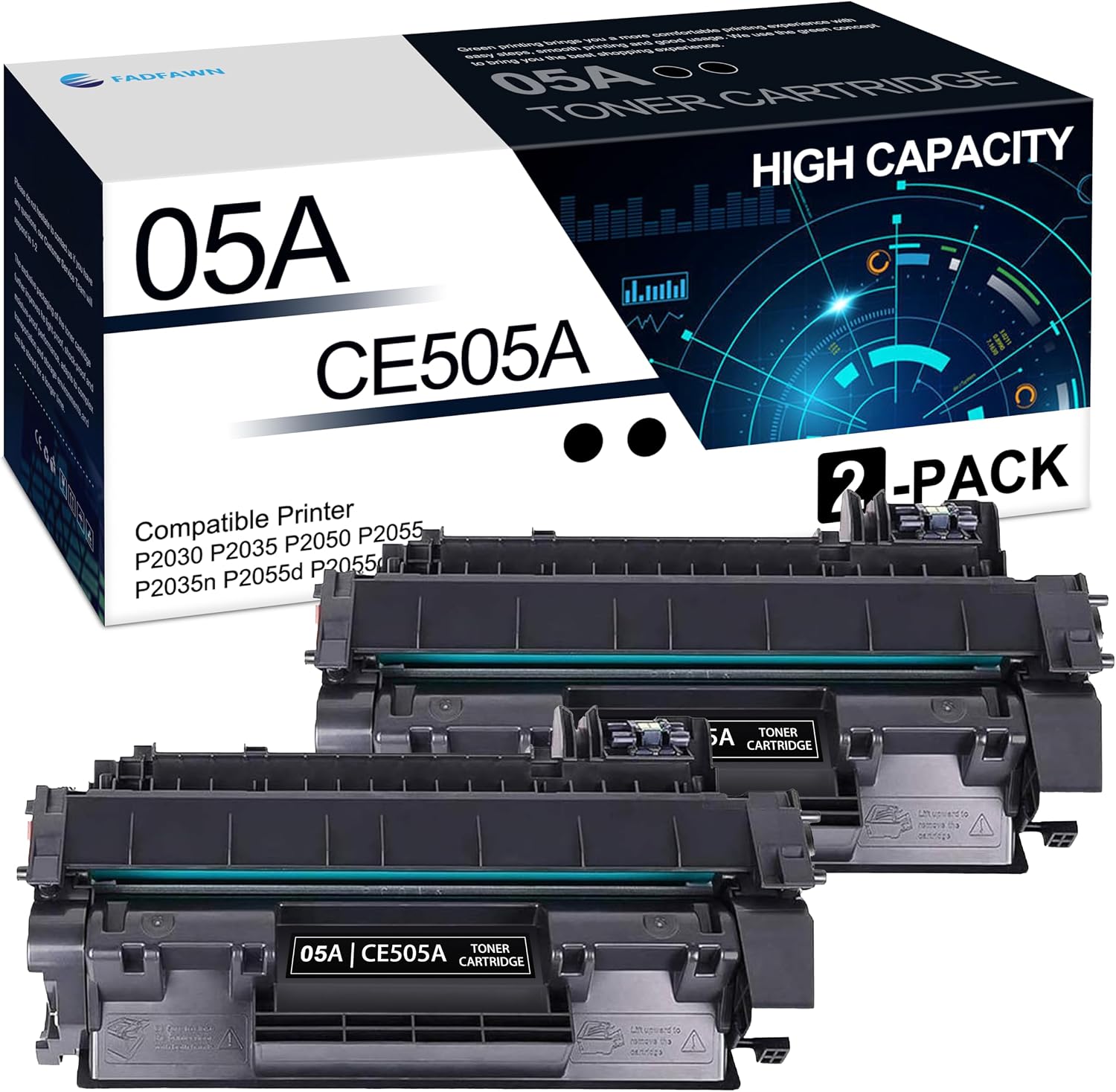 HP 05A Toner Cartridges (2-Pack