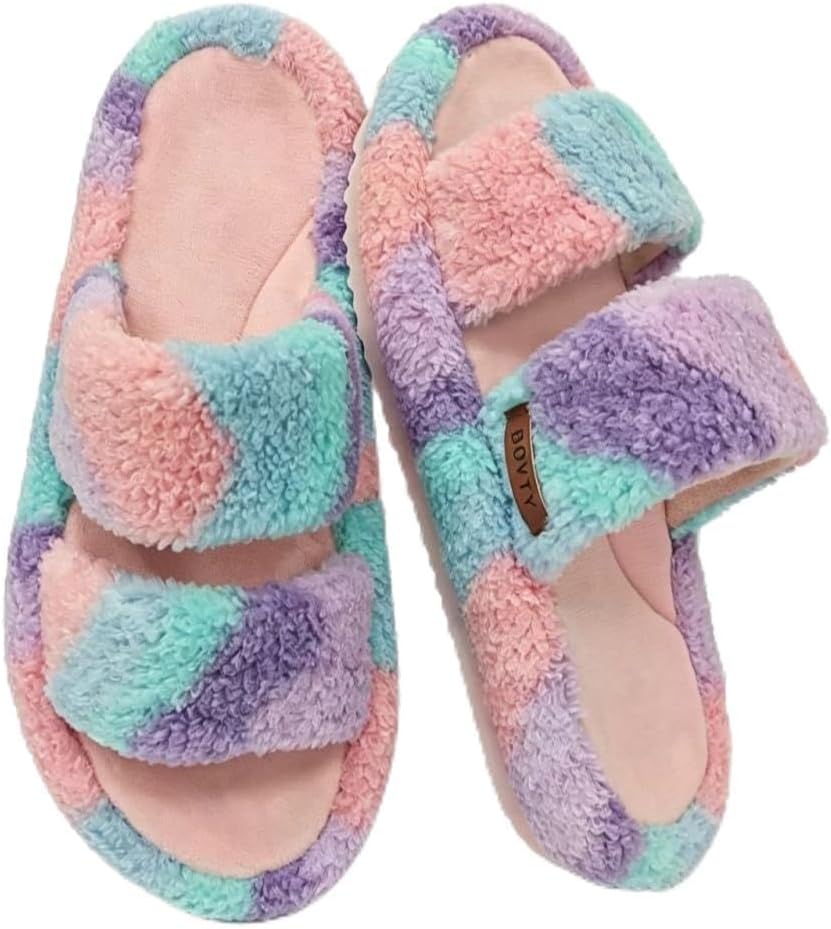 BOVTY Fuzzy Bowknot Slippers