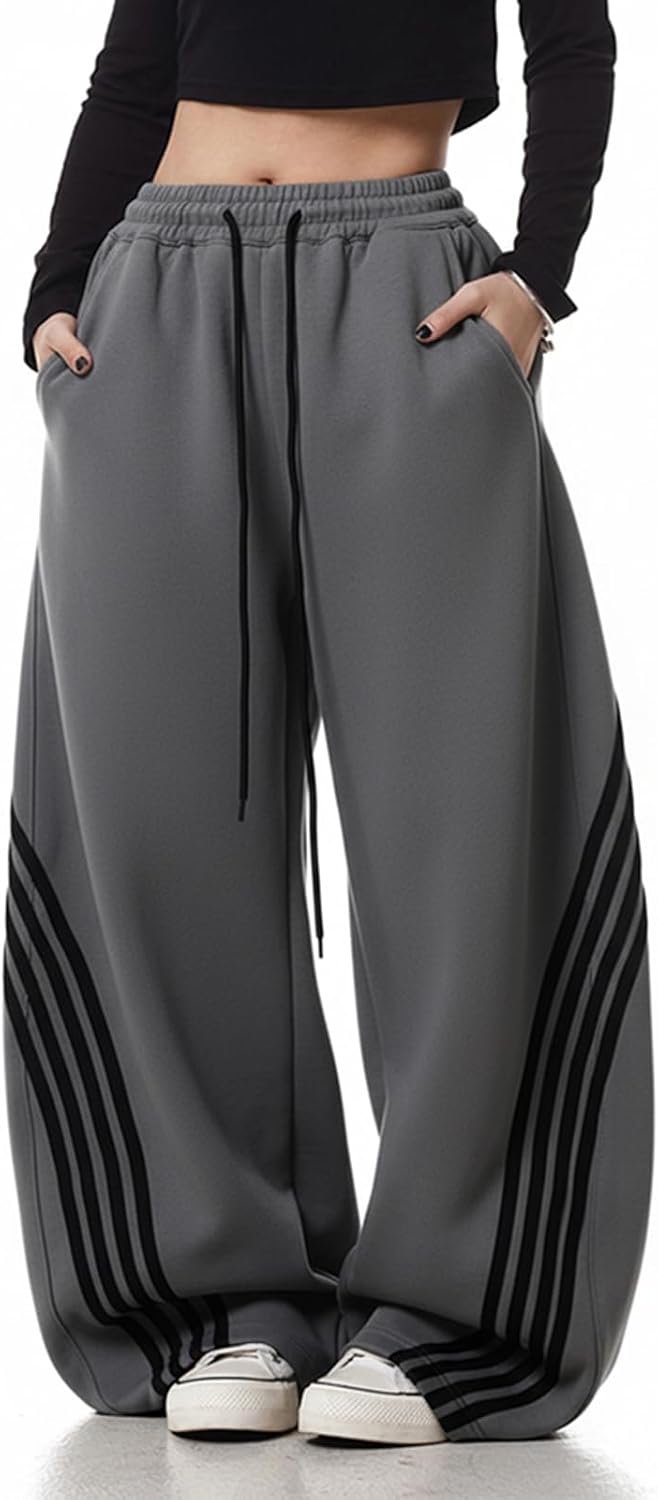 Y2K Baggy Striped Sweatpants