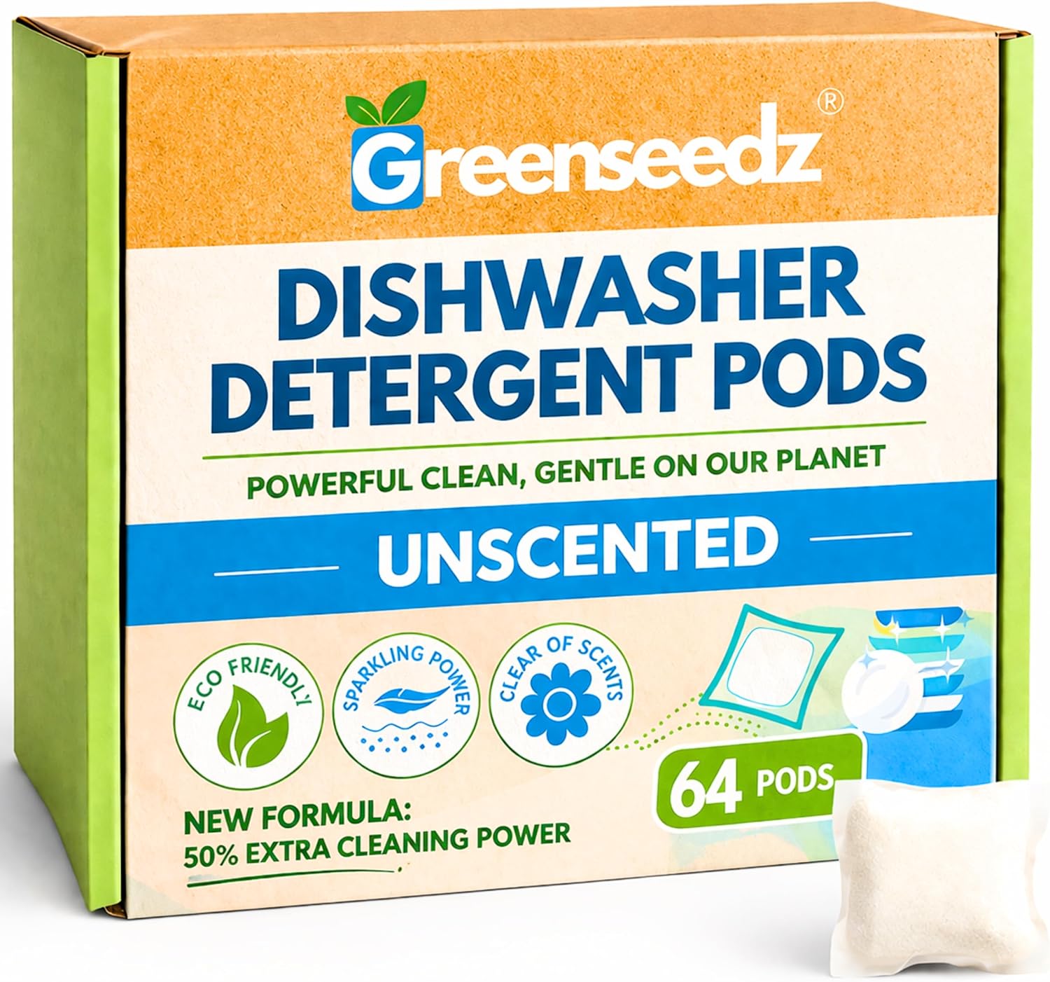 Dishwasher Detergent Pods (Unscented