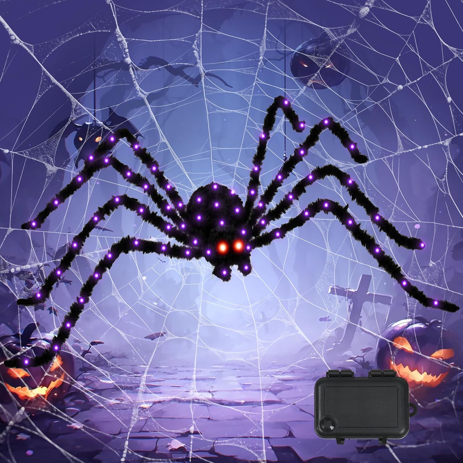 Giant Light-Up Spiders
