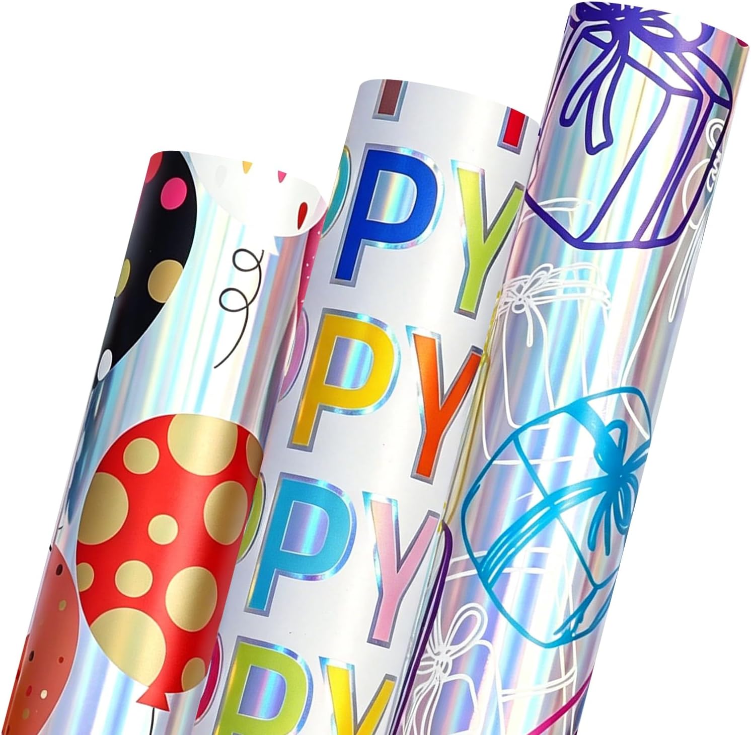 LAMORIA Colorful Metallic Wrapping Papers