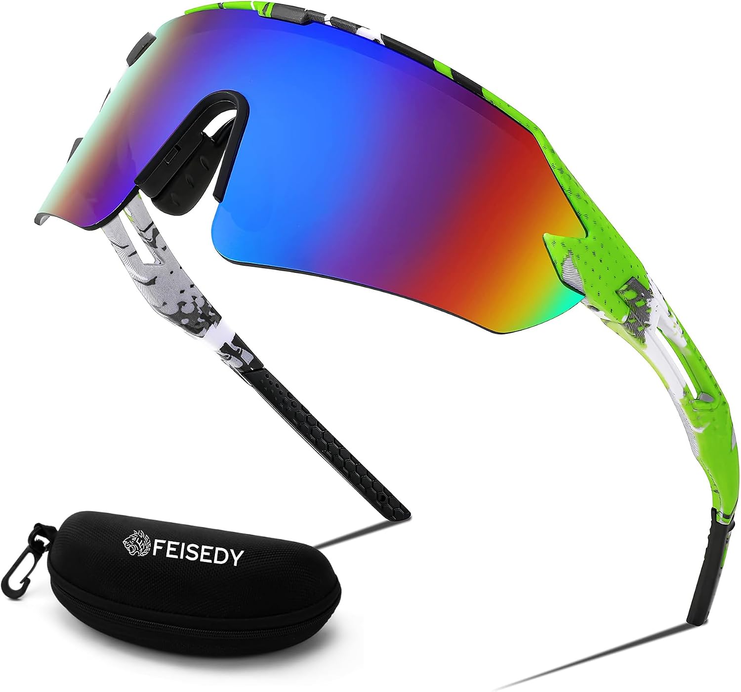 FEISEDY Sports Sunglasses for Men and Women, UV400 Protection Outdoor Cycling Driving Fishing Glasses B2987