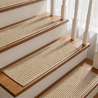 PR!CE DROP ( ) Stair Treads for Wooden Steps: 15PCS Non Slip Peel and Stick Stair Treads, 8" X 30" Stair Runner, Carpet Stairs Treads Machine Washable Adhesive Stair Rug for Kids Elders & Pets