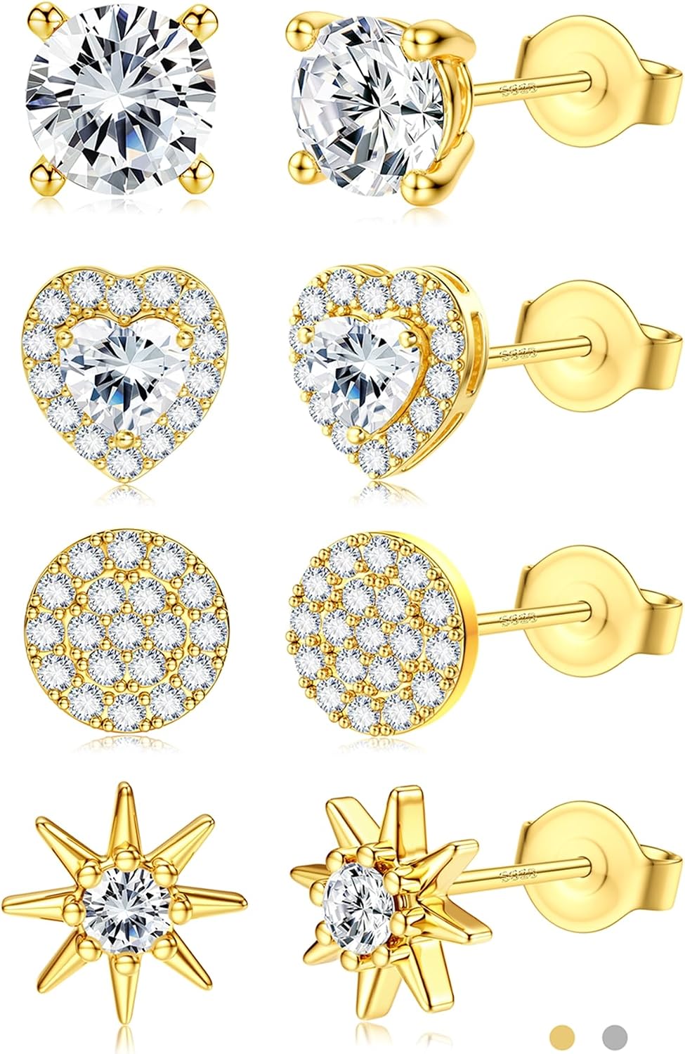 SAILIMUE Sterling Silver Stud Earrings