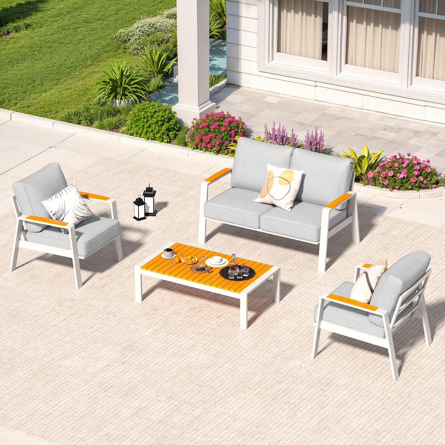 YOEEMZ Aluminum Patio Furniture Sets
