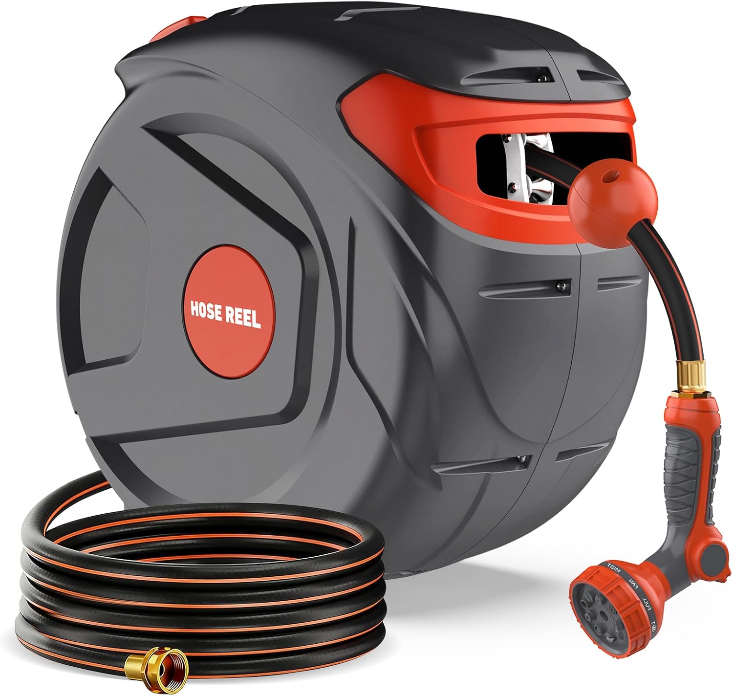 Wall-Mounted Retractable Garden Hose Reels