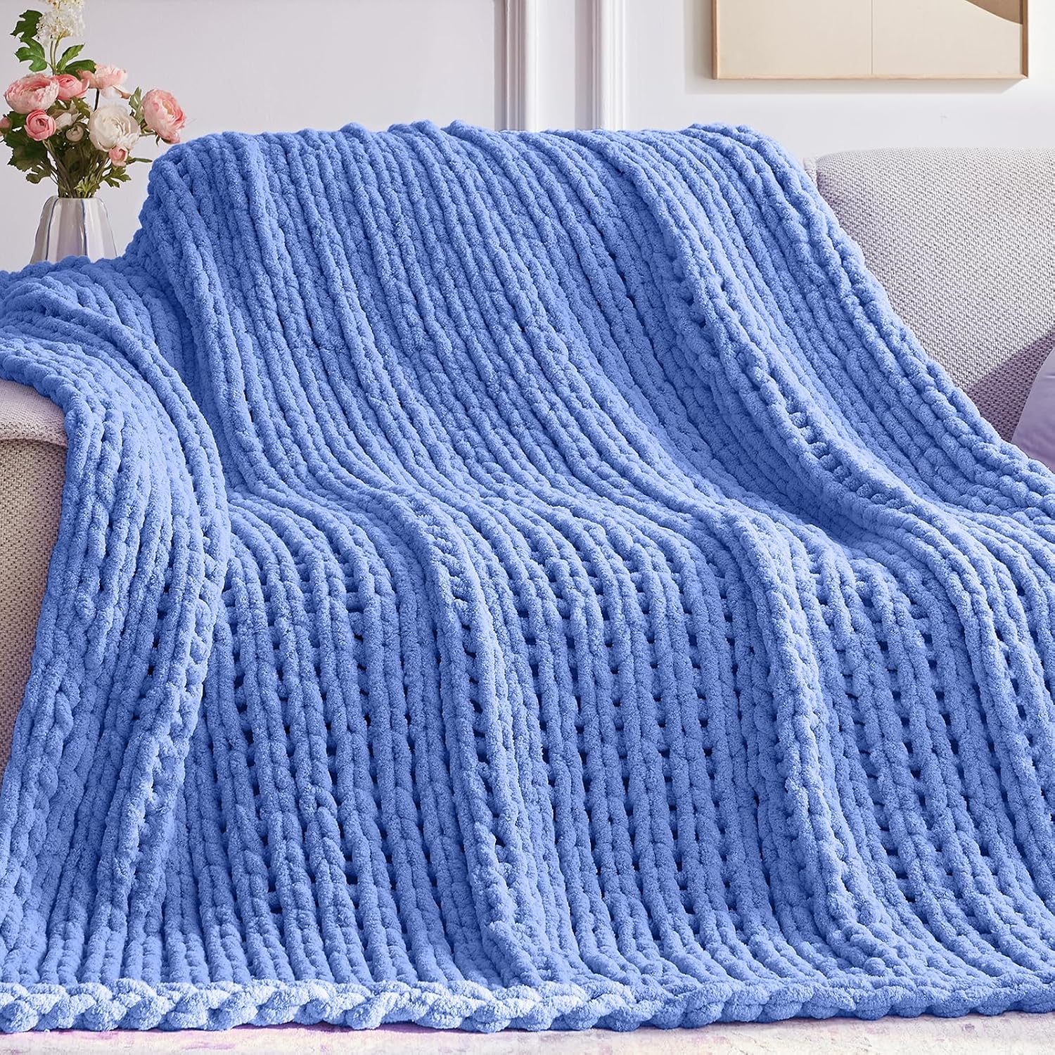 Negwoo Chunky Knit Throw Blankets