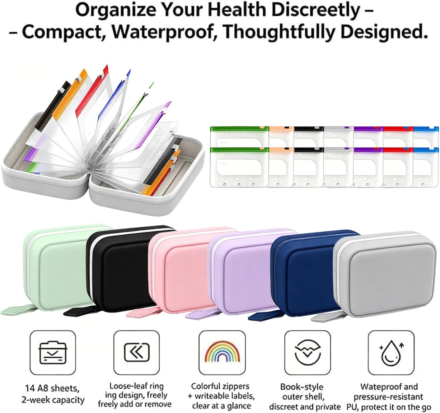 Waterproof Pill Organizer Pouches