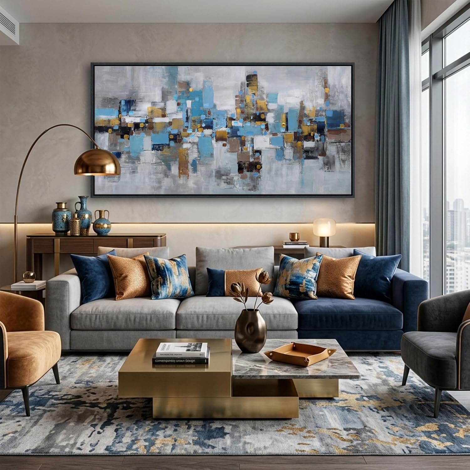 Blue and Gold Wall Arts