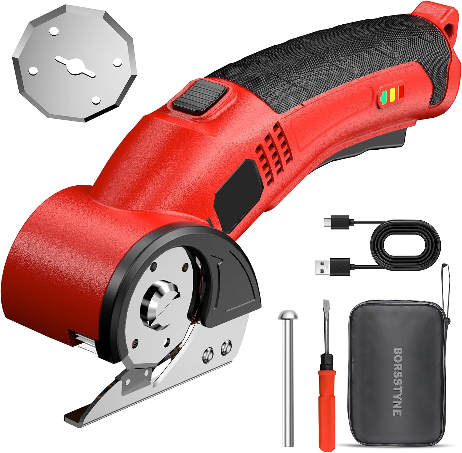 Cordless Electric Scissors (Red