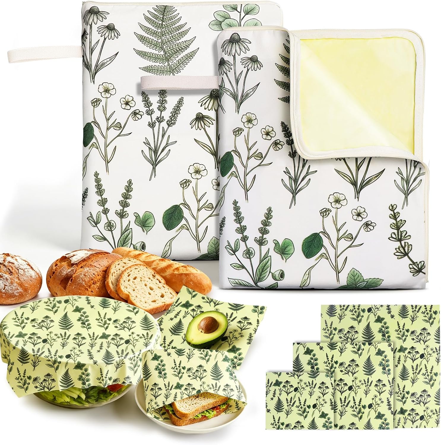 Reusable Beeswax Bread Bags
