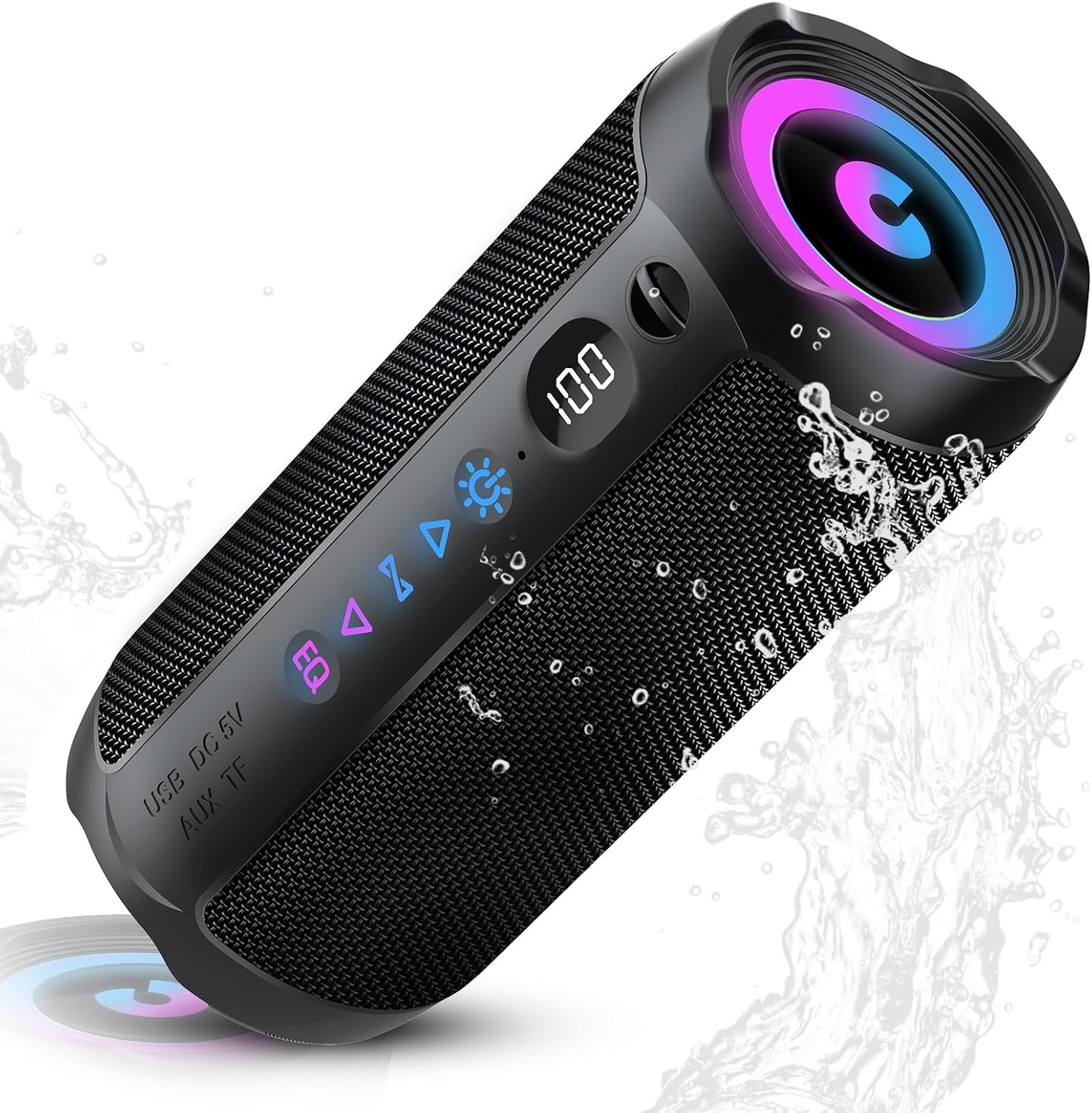 Portable Bluetooth Speakers with RGB Lights