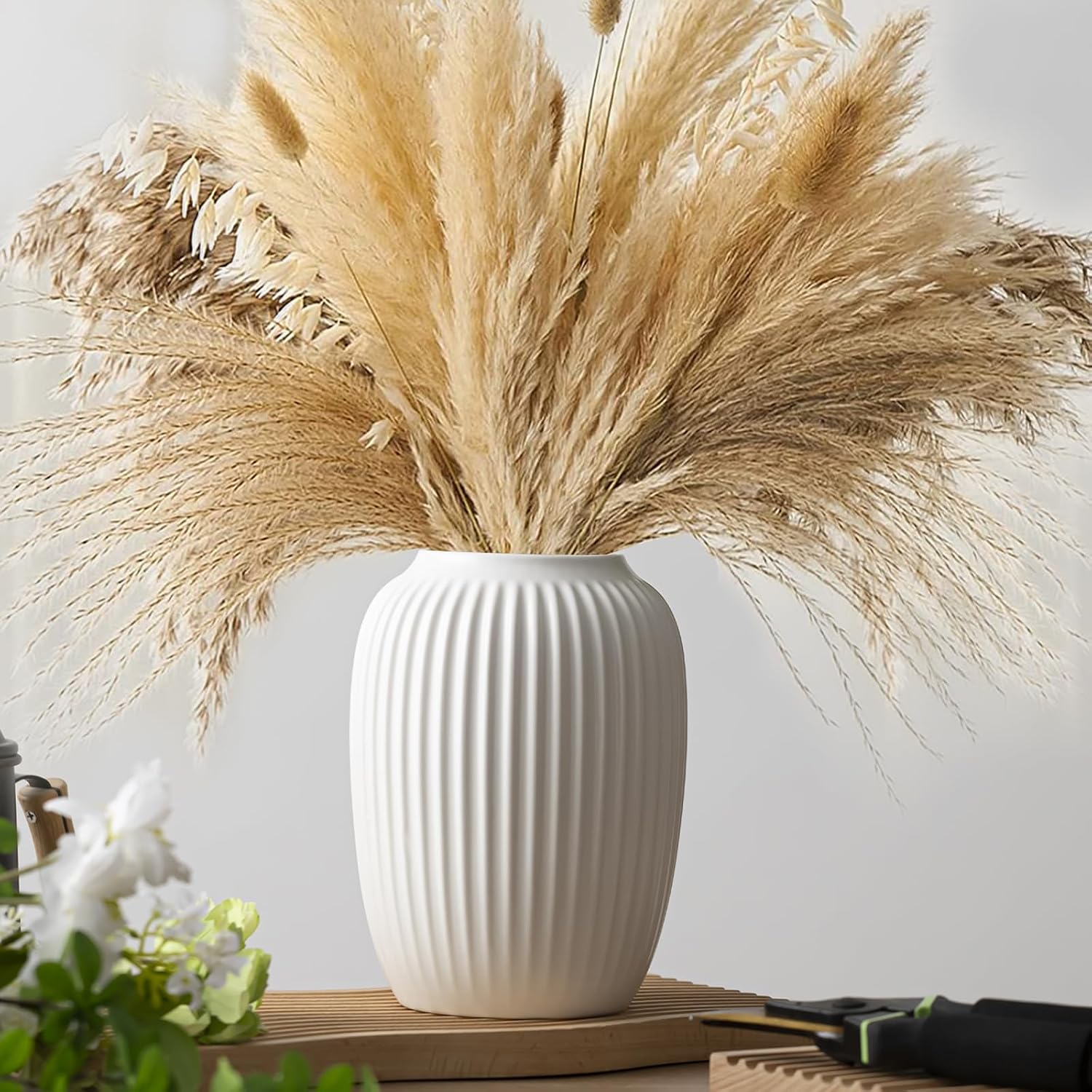 White Ceramic Vases