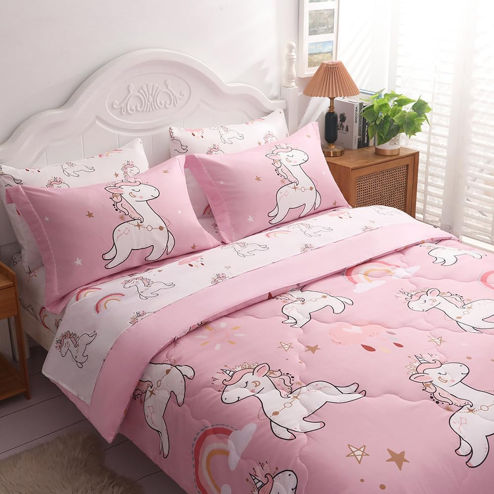 Wajade Pink Unicorn Bedding Sets