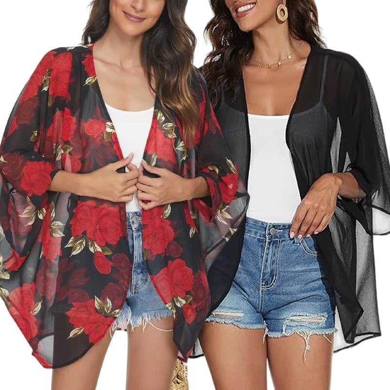 Olrain Floral Kimono Cardigans