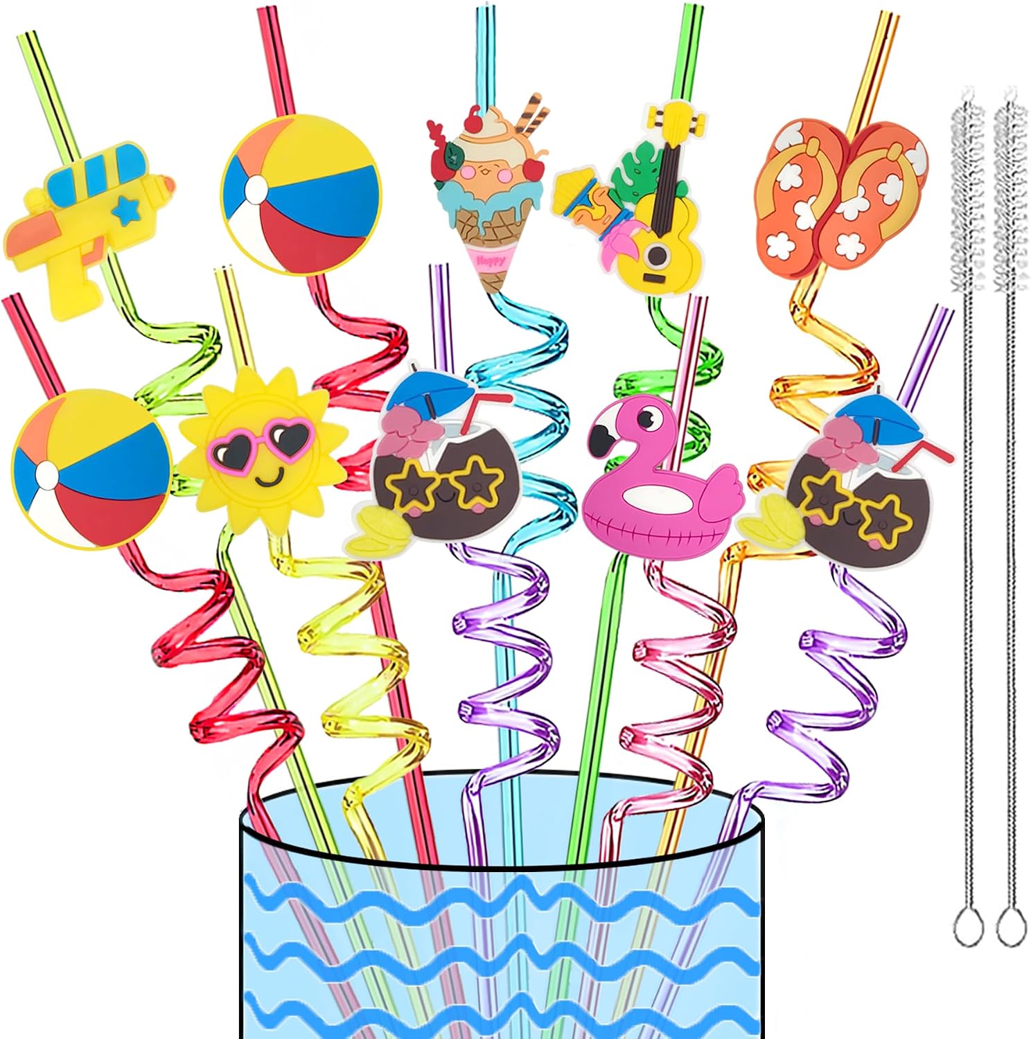 24 crazy Plastic Straws