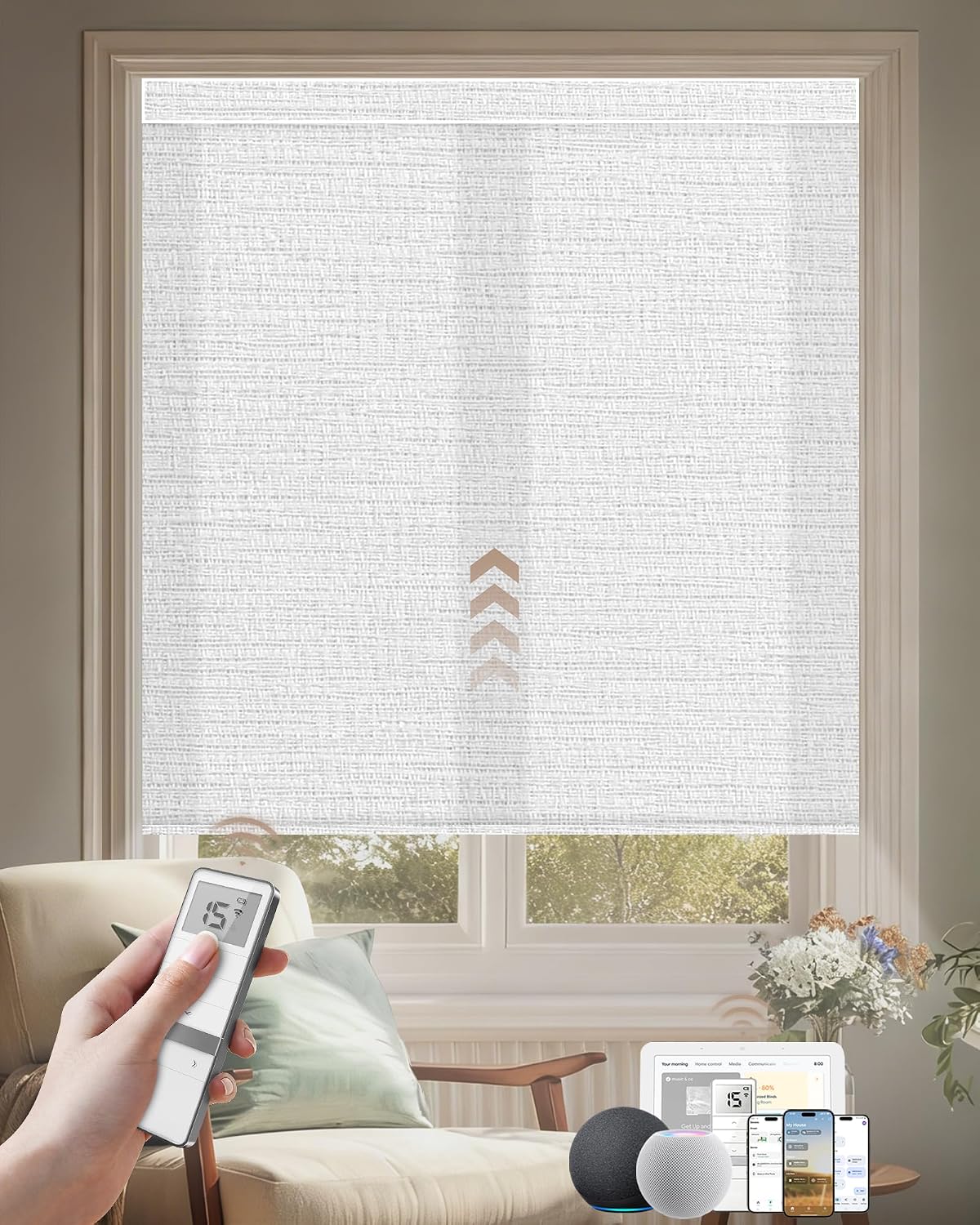 Kincmo Motorized Light Filtering Blinds