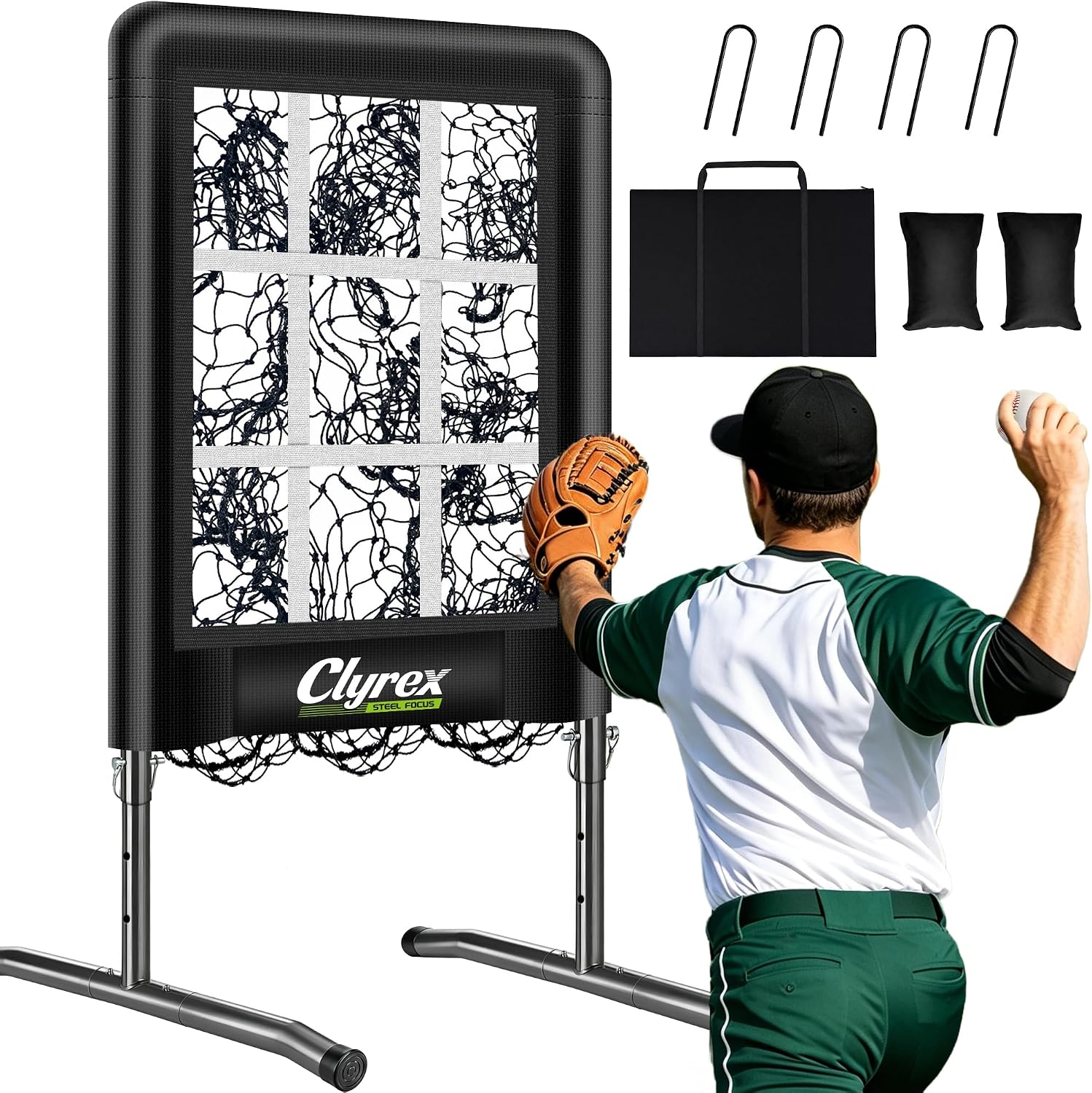 Baseball Pitching Nets with Strike Zone