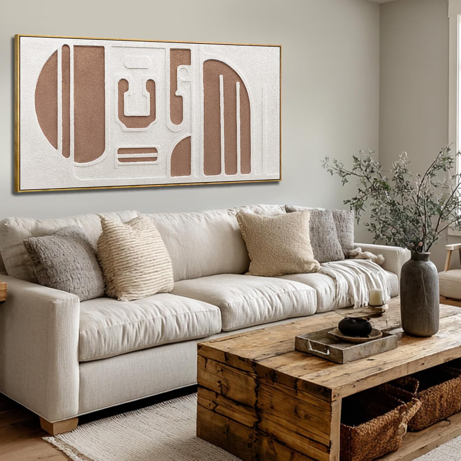 Oversized Textured Wall Art