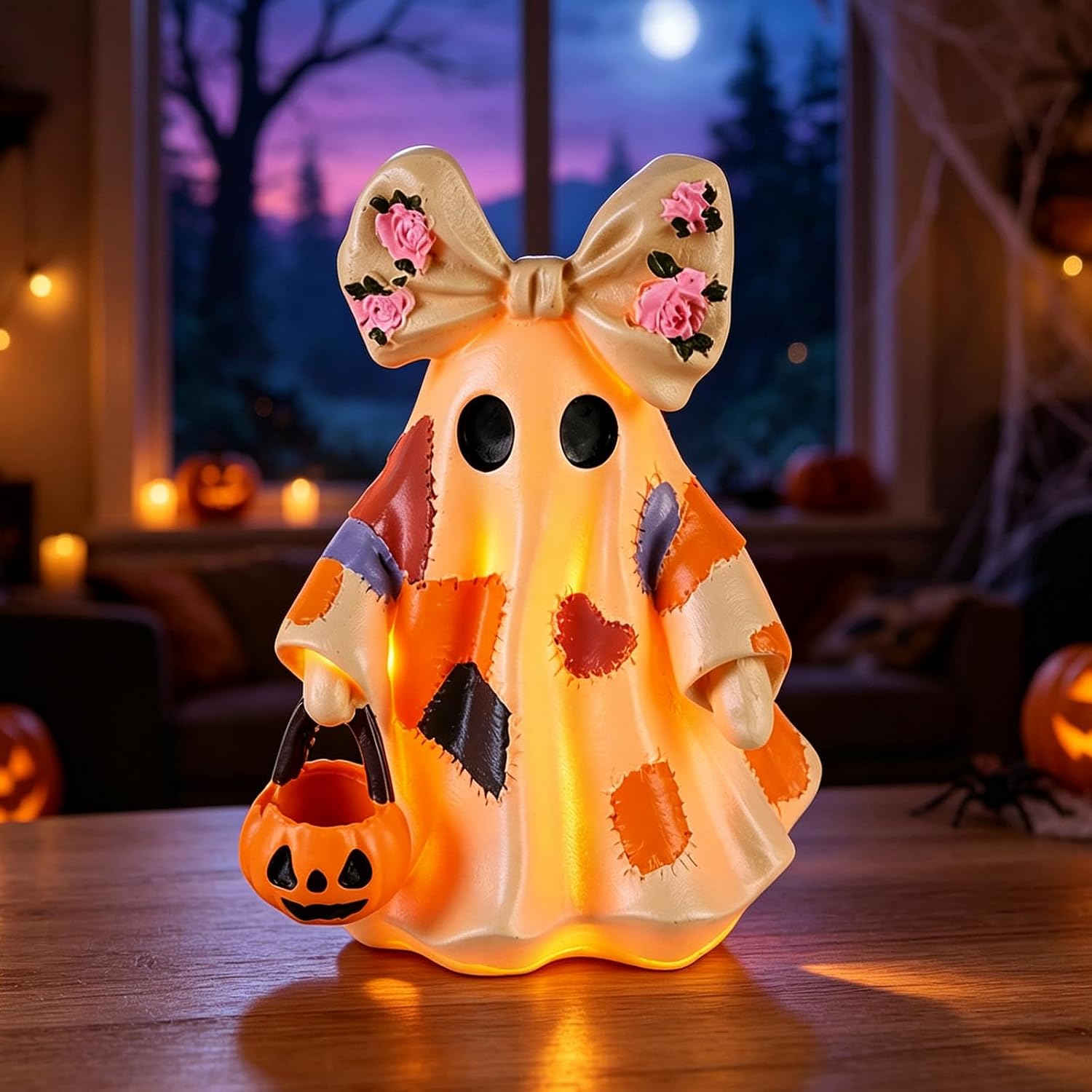 Lighted Vintage Patchwork Ghosts