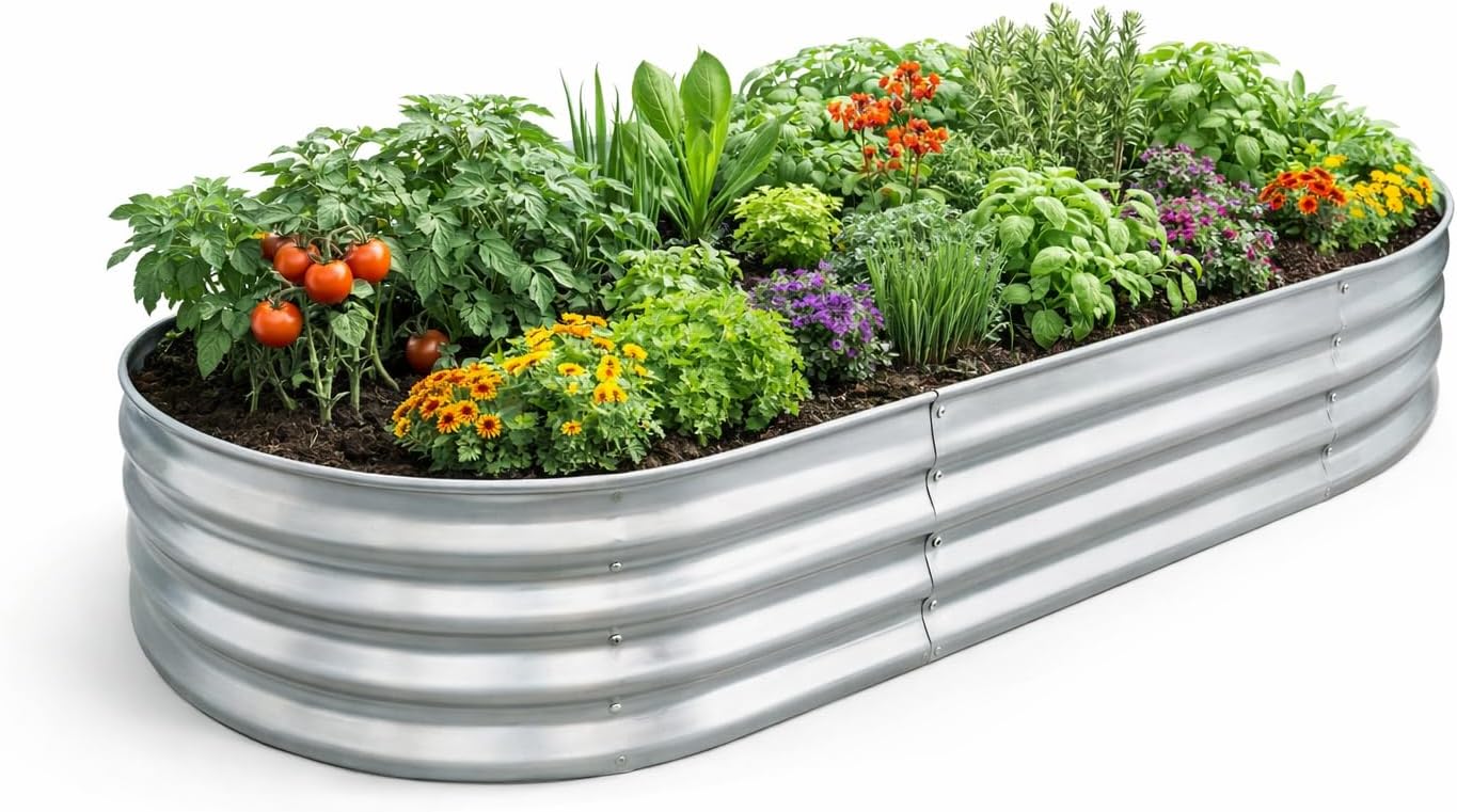 TMiT Galvanized Raised Garden Beds