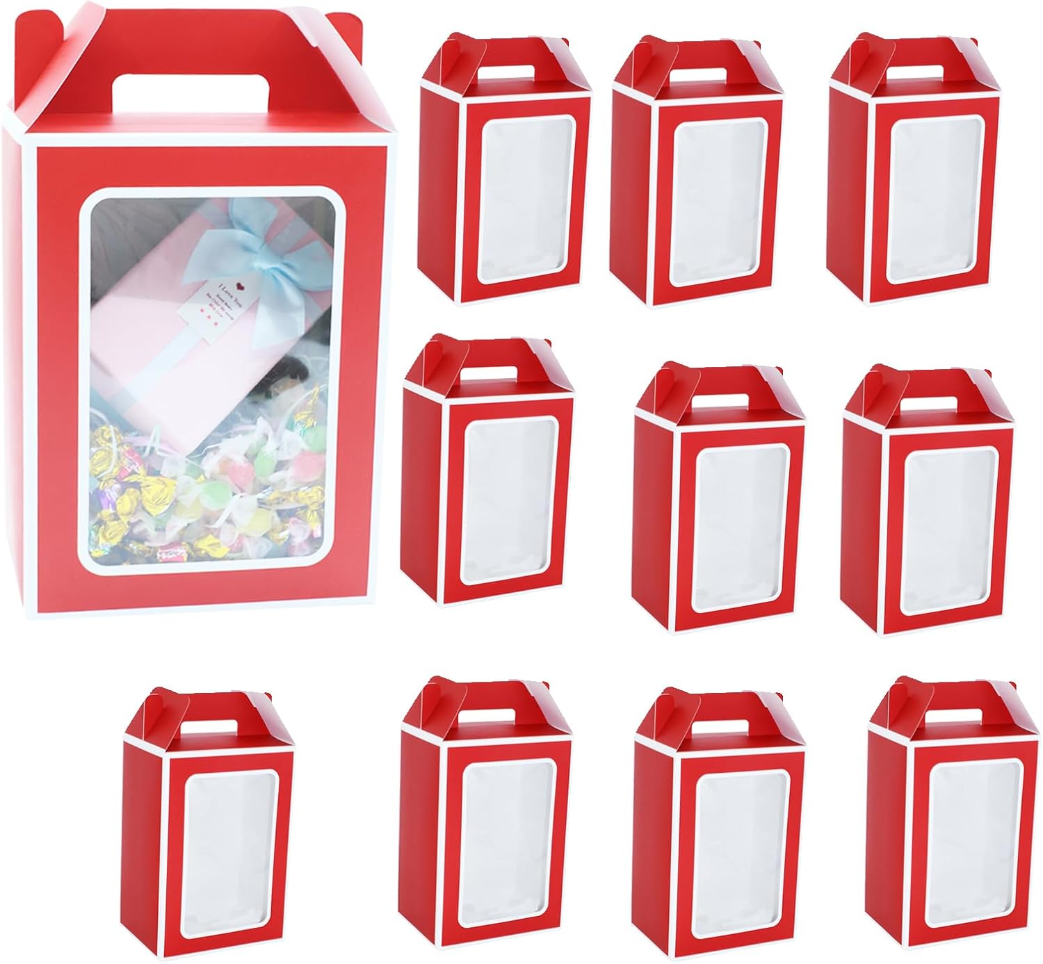 KNNSRE Clear Gift Boxes with Handles
