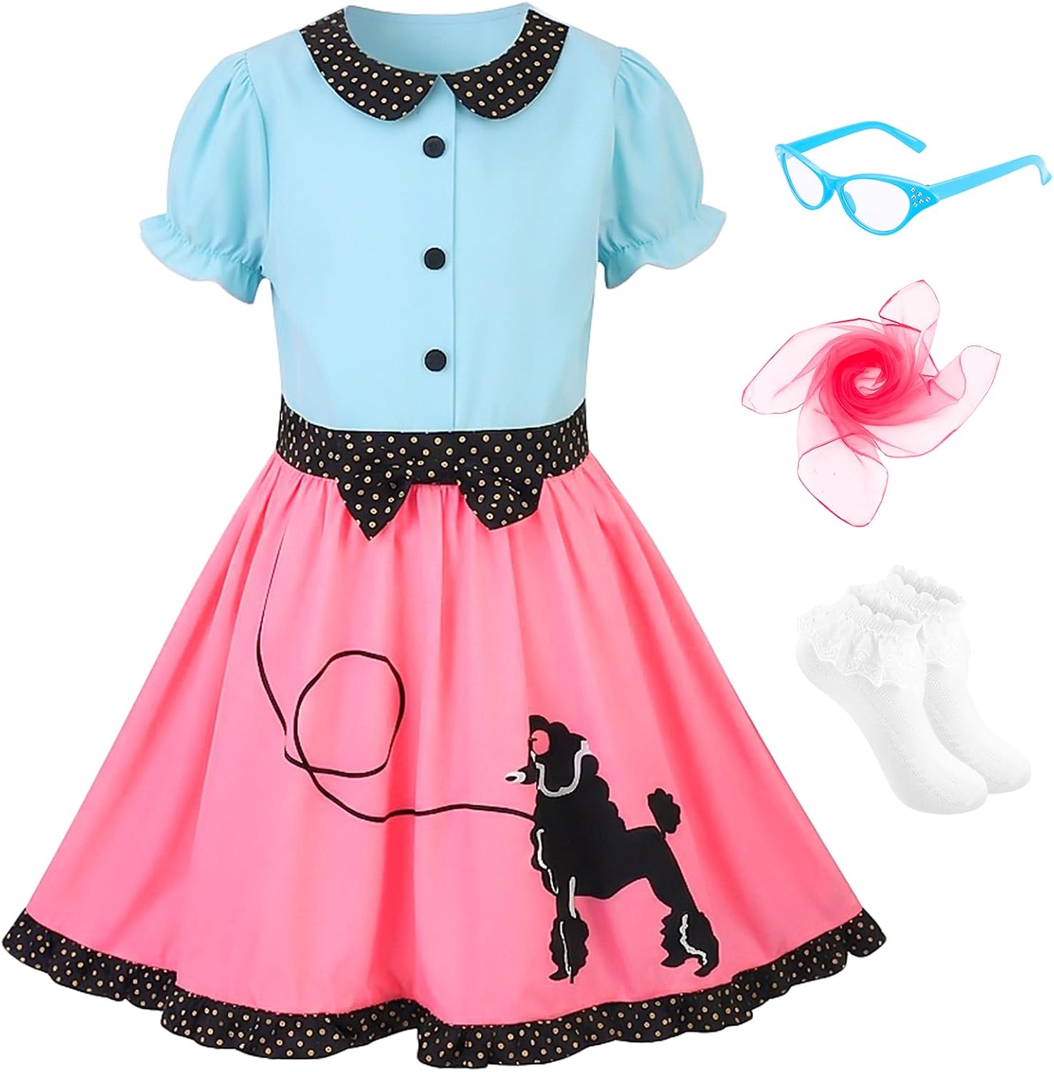 ZhouBoat 1950s Outfits for Girls