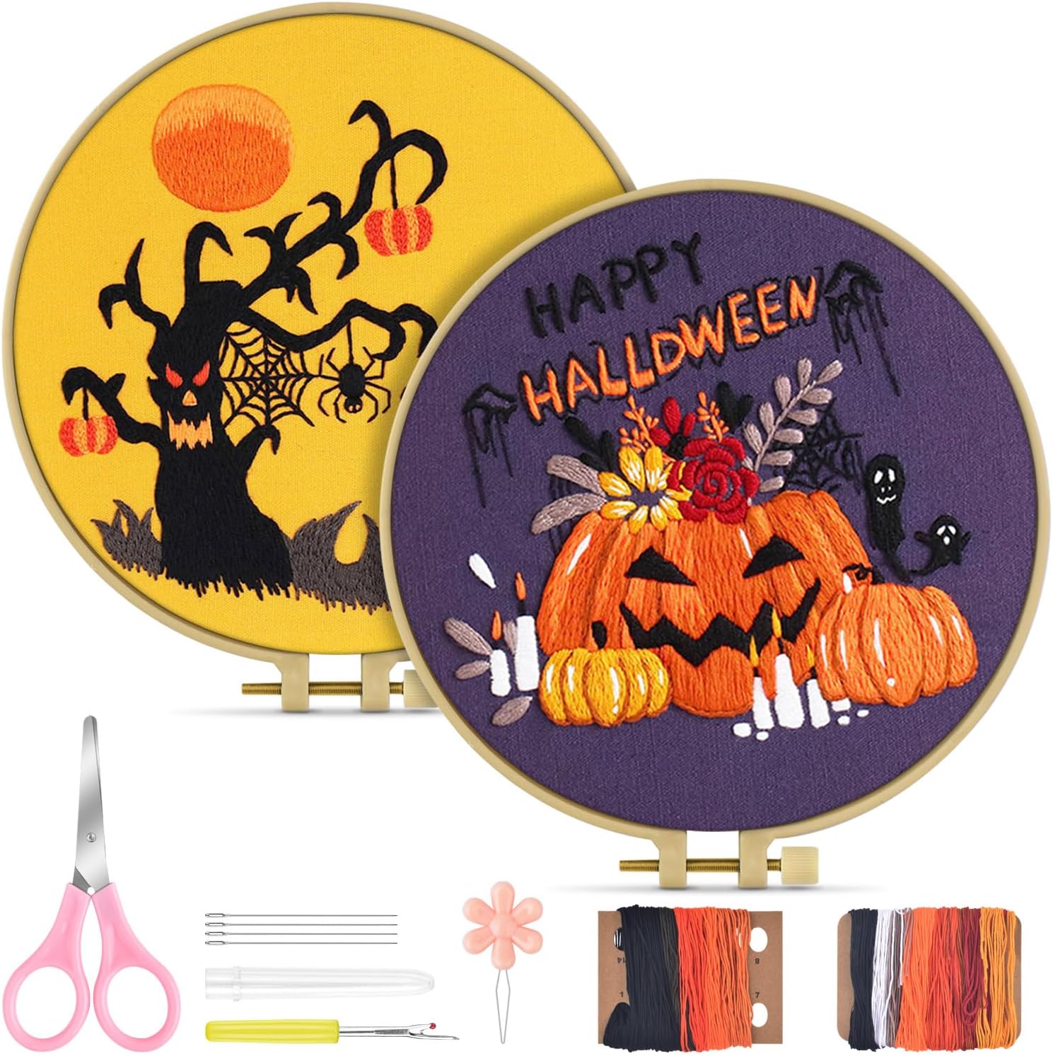 TINDTOP Halloween Embroidery Kits