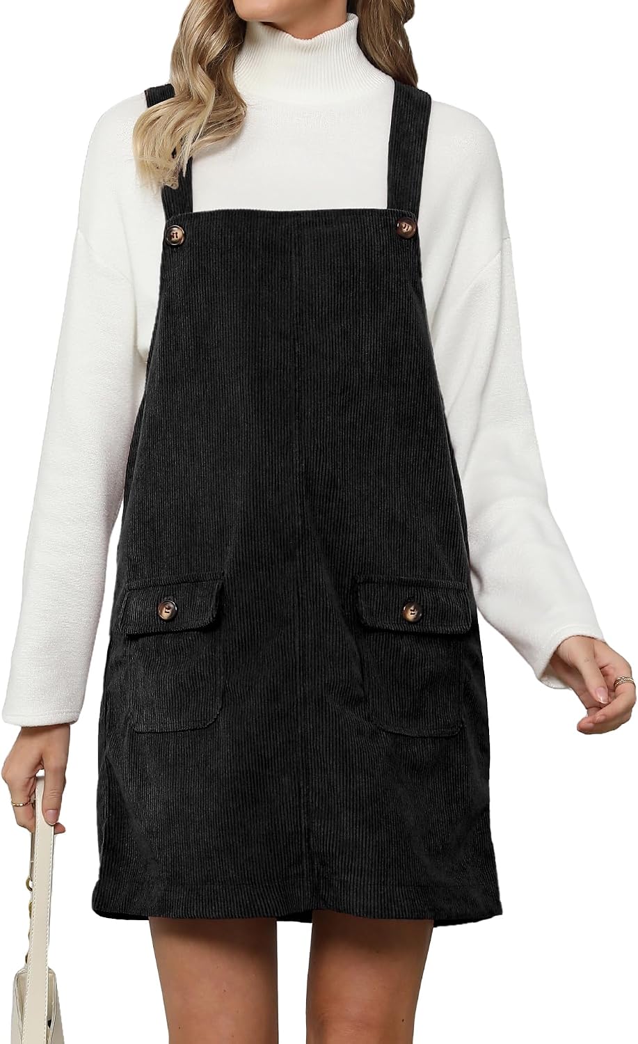 luvamia Corduroy Overall Dresses