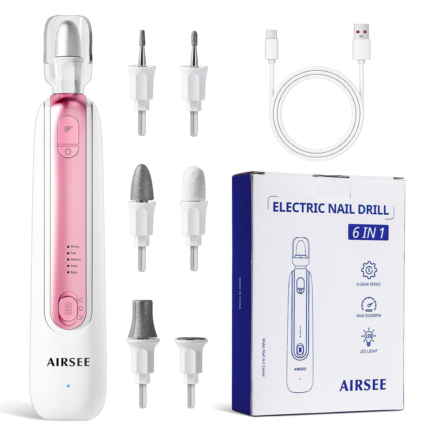 AIRSEE Cordless Nail Files