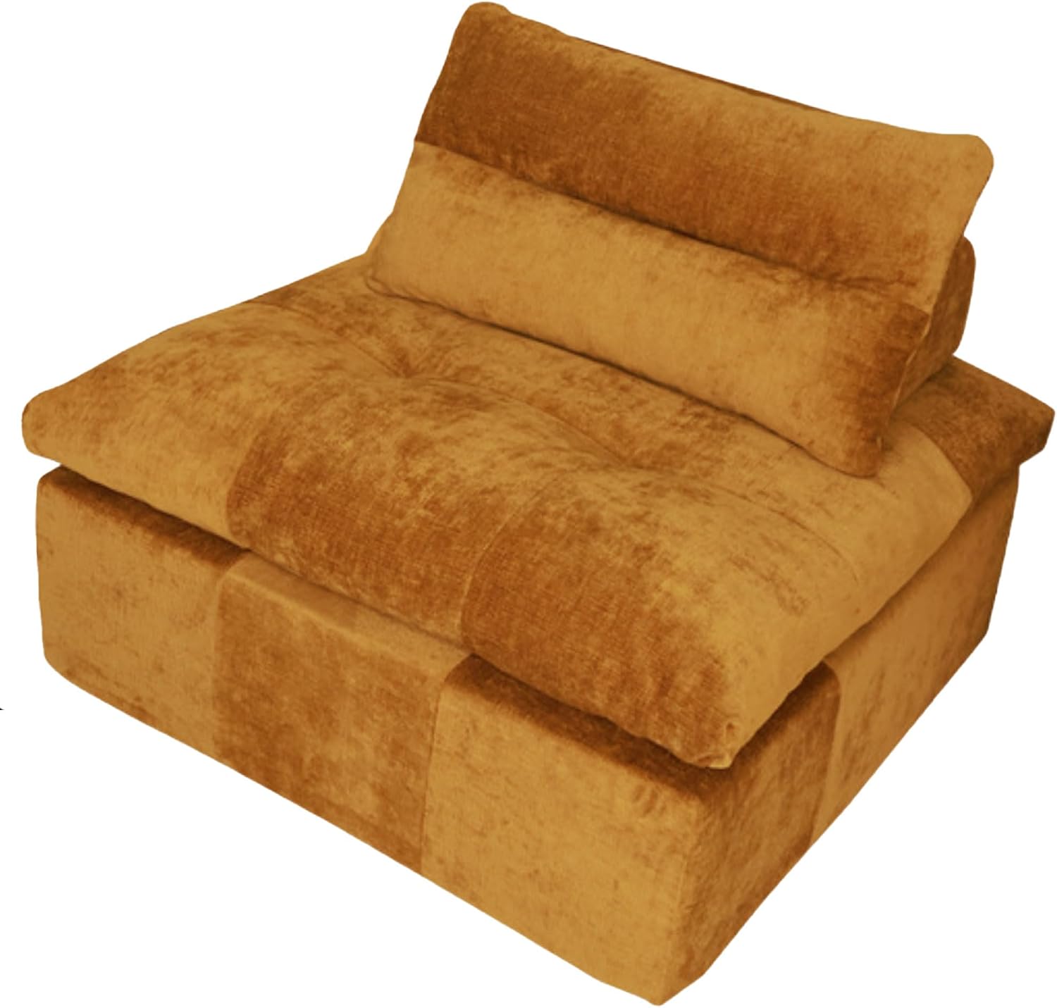 Telomat Chenille Tofu Sofas (Yellow